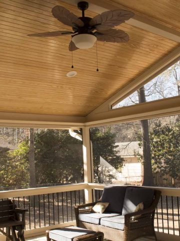 Wood porch interior